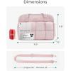 BAGSMART Gym Bag for Women, Personal Item Puffer Duffle Bag, Weekender Overnight Carry On Tote Handag for Travel(Baby Pink)
