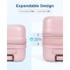 BAGSMART Hardside Expandable Luggage With Spinner Wheels, PC Lightweight Carry-On Luggage Airline Approved With TSA Lock, Durable Women Travel Suitcase Carry On 20 Inch, Pink(Pink)