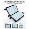 BAGSMART Keep Shape Packing Cubes for Travel, 6 Set Travel Cubes for Packing, Lightweight Suitcase Organizer Bags Set for Travel Essentials(Sky Blue)