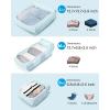 BAGSMART Keep Shape Packing Cubes for Travel, 6 Set Travel Cubes for Packing, Lightweight Suitcase Organizer Bags Set for Travel Essentials(Sky Blue)
