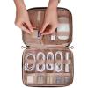 BAGSMART Large Electronics Organizer Travel Case, Travel Essentials, Cord Organizer Travel Cable Organizer Bag, Travel Accessories for Women, Pink(A-Pink)