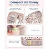BAGSMART Large Electronics Organizer Travel Case, Travel Essentials, Cord Organizer Travel Cable Organizer Bag, Travel Accessories for Women, Pink(F-Warm Grey)