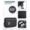 BAGSMART Large Electronics Travel Organizer Case, Tech Accessories Cord Storage Bag for Phone, Power Bank, SD Card, Cables, Black(Black)