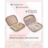BAGSMART Large Jewelry Travel Organizer Case for Home Jewelry Organizer Storage Ring Binder Jewelry Bags Clear Jewelry Rolls Zipper Pouch Bag for Necklaces, Earrings, Rings, Bracelets, Pink(06-Grey)