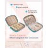 BAGSMART Large Jewelry Travel Organizer Case for Home Jewelry Organizer Storage Ring Binder Jewelry Bags Clear Jewelry Rolls Zipper Pouch Bag for Necklaces, Earrings, Rings, Bracelets, Pink(03-Teal)