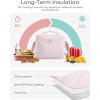 BAGSMART Lunch Box for Women Insulated Lunch Bag Cute Puffer Lunch Tote Bags Lightweight Quilted Reusable Cooler for Work School Picnic or Travel, Dusky Pink(Pink)