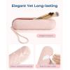 BAGSMART Makeup Brush Holder Bag, Travel Small Makeup Bag for Purse, Make Up Brush Bag Case Cosmetic Bag, Silicone Soft Portable Face Brushes Travel Essentials Organizer Holder, Pink(A-Pink)