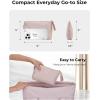 BAGSMART Small Cosmetic Bag, Elegant Roomy Makeup Bags,lipstick pouch,Zipper Pouch,Great Gifts for Women,Travel Waterproof Toiletry Bag Accessories Organizer Gifts (Pink-1 pcs)(03-Purple-1 pcs)