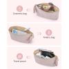 BAGSMART Small Cosmetic Bag, Elegant Roomy Makeup Bags,lipstick pouch,Zipper Pouch,Great Gifts for Women,Travel Waterproof Toiletry Bag Accessories Organizer Gifts (Pink-1 pcs)(Ⅰ-Pink-1 pcs)