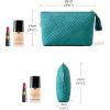BAGSMART Small Cosmetic Bag, Elegant Roomy Makeup Bags,lipstick pouch,Zipper Pouch,Great Gifts for Women,Travel Waterproof Toiletry Bag Accessories Organizer Gifts (Pink-1 pcs)(Ⅸ-Teal-1pcs)