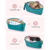 BAGSMART Small Cosmetic Bag, Elegant Roomy Makeup Bags,lipstick pouch,Zipper Pouch,Great Gifts for Women,Travel Waterproof Toiletry Bag Accessories Organizer Gifts (Pink-1 pcs)(Ⅸ-Teal-1pcs)