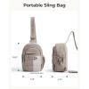 BAGSMART Small Sling Bag for Women, Puffer Crossbody Bag Purses Hobo Handbag Fanny Packs for Travel Hiking(Camel)