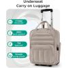 BAGSMART Small Underseat Carry on Luggage with Wheels, 16-inch Small Under Seat Luggage, Lightweight Travel Luggage Travel Suitcase for Women, Personal Item Bag, Brown(Brown)