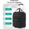 BAGSMART Small Underseat Carry on Luggage with Wheels, 16-inch Small Under Seat Luggage, Lightweight Travel Luggage Travel Suitcase for Women, Personal Item Bag, Brown(Black)
