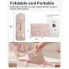 BAGSMART Travel Jewelry Organizer Case Foldable Small Jewelry Roll for Journey Rings, Necklaces, Earrings, Bracelets,Mini,Soft Pink(Pink-E)