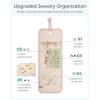 BAGSMART Travel Jewelry Organizer for Women, Foldable Jewelry Storage Roll for Earrings, Necklaces, Bracelets, Earrings, Brooches, Fashion Black(Pink)
