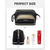 BAGSMART Travel Makeup Bag, Cosmetic Bag Make Up Organizer Case,Large Wide-open Pouch for Women Purse for Toiletries Accessories Brushes(N-2 Layers- Black)