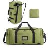 BAGSAMRT 60L Foldable Duffle Bag for Travel, Large Travel Duffel Bag for Men, 4 in 1 Travel Backpack, Carry on Weekender Bag, Army Green(Army Green)