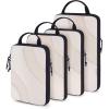 BAGSMART Compression Packing Cubes, 6 Set/4 Set/2 Set Travel Packing Cubes for Carry on Suitcases, Compression Suitcase Organizers Bag Set & Travel Cubes for Luggage, Lightweight Packing Organizers(White Opal)