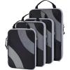 BAGSMART Compression Packing Cubes, 6 Set/4 Set/2 Set Travel Packing Cubes for Carry on Suitcases, Compression Suitcase Organizers Bag Set & Travel Cubes for Luggage, Lightweight Packing Organizers(Black)