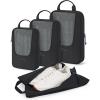 BAGSMART Compression Packing Cubes, Travel Cubes for Packing, 6/5/4 Set Suitcase Organizer Bags Set, Lightweight Packing Organizers(01-Black)