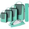 BAGSMART Compression Packing Cubes, Travel Cubes for Packing, 6/5/4 Set Suitcase Organizer Bags Set, Lightweight Packing Organizers(J-Lagoon Blue)