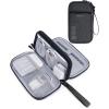 BAGSMART Cord Organizer Travel Cable Organizer Bag Tech Electronic Organizer Travel Case, Travel Essentials for Charger, Cable, Phone, Flash drive, Single Layer – Beige(Double Layer Black)