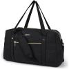 BAGSMART Duffle Bag 37L Large Carry On Weekender Overnight Bag with Wet Pocket , Laptop Compartment And Shoes Bag for for Women, Travel, Business Trips, Sports(Black)(Black)