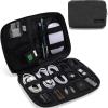 BAGSMART Electronics Organizer Travel Case, Small Cord Bag for Travel Essentials, Tech bag for Men Women, Cable Organizer for Phone, SD Card, Black(Black)