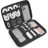 BAGSMART Electronics Travel Organizer Case for 10.2 Inch Tablets, Tech Pouch Essentials for Power Bank, SD Cards, Cord and Cable Storage Bag, Black(Black)