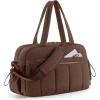 BAGSMART Gym Bag for Women, Duffle Bag for Travel with Wet Pocket, Lightweight Carry on Weekender Duffel, Water Resistant(Chocolate)