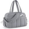 BAGSMART Gym Bag for Women, Duffle Bag for Travel with Wet Pocket, Lightweight Carry on Weekender Duffel, Water Resistant(Gray)