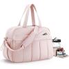 BAGSMART Gym Bag for Women, Duffle Bag for Travel with Wet Pocket, Lightweight Carry on Weekender Duffel, Water Resistant(Pink)
