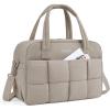 BAGSMART Gym Bag for Women, Personal Item Puffer Duffle Bag, Weekender Overnight Carry On Tote Handag for Travel(Camel)
