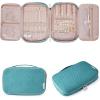 BAGSMART Jewelry Organizer Case Large Travel Jewelry Storage Bag for Necklace, Earrings, Rings, Bracelet, Soft Pink(Teal)
