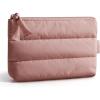 BAGSMART Small Cosmetic Bag, Elegant Roomy Makeup Bags,lipstick pouch,Zipper Pouch,Great Gifts for Women,Travel Waterproof Toiletry Bag Accessories Organizer Gifts (Pink-1 pcs)(02-Nude Pink)