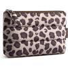 BAGSMART Small Cosmetic Bag, Elegant Roomy Makeup Bags,lipstick pouch,Zipper Pouch,Great Gifts for Women,Travel Waterproof Toiletry Bag Accessories Organizer Gifts (Pink-1 pcs)(Leopard Print)