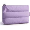 BAGSMART Small Cosmetic Bag, Elegant Roomy Makeup Bags,lipstick pouch,Zipper Pouch,Great Gifts for Women,Travel Waterproof Toiletry Bag Accessories Organizer Gifts (Pink-1 pcs)(02-Lilac)