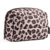 BAGSMART Small Makeup Bag, Travel Cosmetic Bag Make Up Pouch Small Travel Zipper Pouch,Water-resistant Toiletry Bag,Makeup Organizer Bag for Women, Black(Leopard Print)