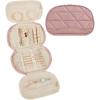 BAGSMART Travel Jewelry Case Jewelry Organizer Storage Roll Rings Necklaces Earrings Bracelets Brooches Watch Large Portable Light Pink(A-Nude Pink)