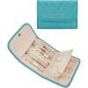 BAGSMART Travel Jewelry Organizer Case, Foldable Jewelry Roll for Necklaces, Earrings, Journey-Rings, Bracelets, Brooches, Portable, Pink(A-Green)