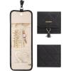 BAGSMART Travel Jewelry Organizer for Women, Foldable Jewelry Storage Roll for Earrings, Necklaces, Bracelets, Earrings, Brooches, Fashion Black(Black)