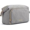 BAGSMART Travel Makeup Bag, Cosmetic Bag Make Up Organizer Case,Large Wide-open Pouch for Women Purse for Toiletries Accessories Brushes(F-1 Layer- Grey)