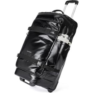 BAGSMART 70L Rolling Duffle Bag with Wheels, Large Travel Duffel Luggage Bag for Men, Water Repellent Heavy Duty for Travel Camp, Black(Black)