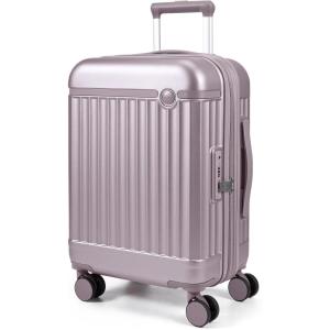 BAGSMART Carry On Luggage 22x14x9 Airline Approved with Spinner Wheels, Travel TSA Approved 100% PC Hard Shell Suitcases, 20 Inch Expandable Luggage with TSA Lock, Dark Sea Green(Purple)