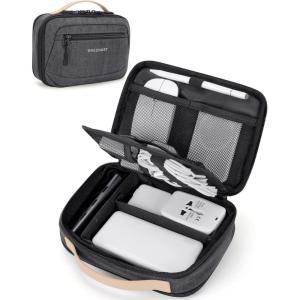 BAGSMART Electronics Organizer Travel Case, Cord Organizer Travel Cable Bag for Tech Accessories (Black)