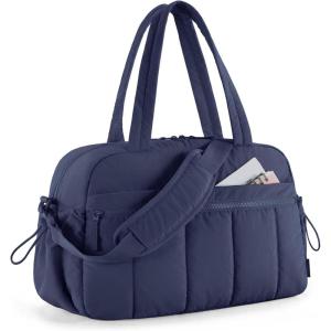 BAGSMART Gym Bag for Women, Duffle Bag for Travel with Wet Pocket, Lightweight Carry on Weekender Duffel, Water Resistant(Navy Blue)