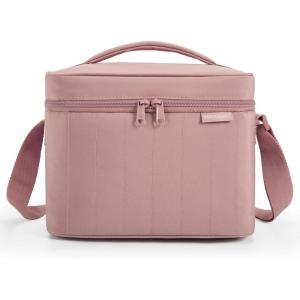 BAGSMART Lunch Box for Women Insulated Lunch Bag Cute Puffer Lunch Tote Bags Lightweight Quilted Reusable Cooler for Work School Picnic or Travel, Dusky Pink(Dusky pink)