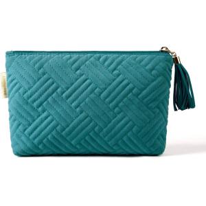 BAGSMART Small Cosmetic Bag, Elegant Roomy Makeup Bags,lipstick pouch,Zipper Pouch,Great Gifts for Women,Travel Waterproof Toiletry Bag Accessories Organizer Gifts (Pink-1 pcs)(Ⅸ-Teal-1pcs)