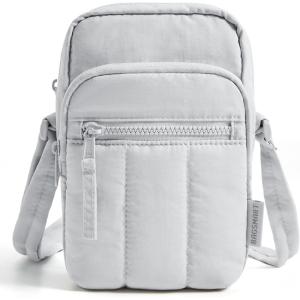 BAGSMART Small Crossbody Bags for Women, Mini Cell Phone Cross body Purses Travel Wallet with RFID Blocking Card Slots(C-grey)